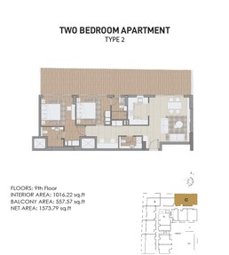 2 Beds 1573 Sq. Ft. Apartment in Condor Concept 7 Residences