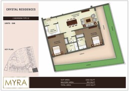 2 Beds 2033 Sq. Ft. Apartment in Crystal Residence Apartments