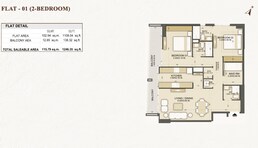 2 Beds 1246 Sq. Ft. Apartment in Dalmore Tower