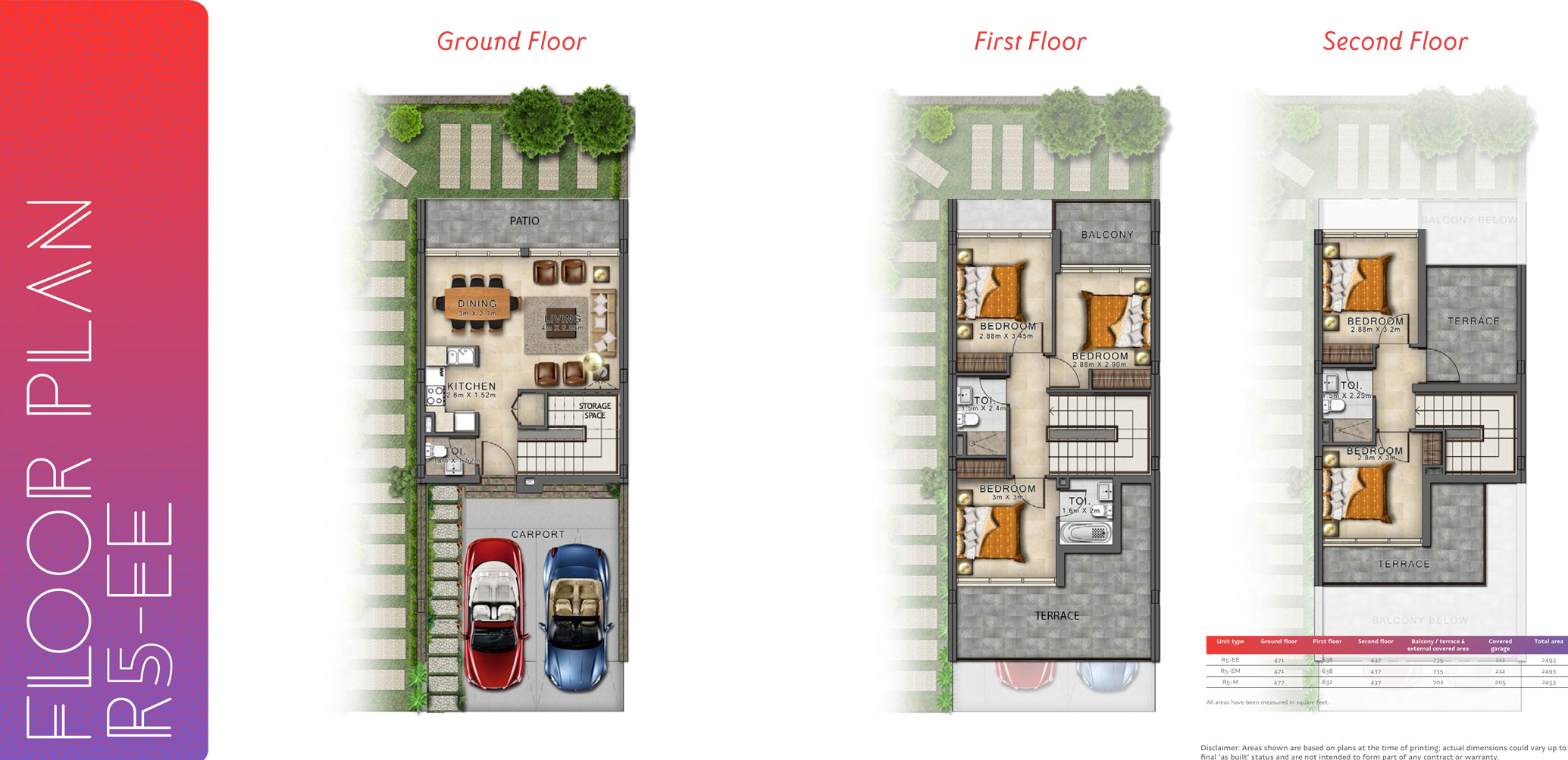 Damac Akoya Genus Villas 5 Beds Layout