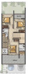 Damac Akoya Manarola 3 Beds Layout