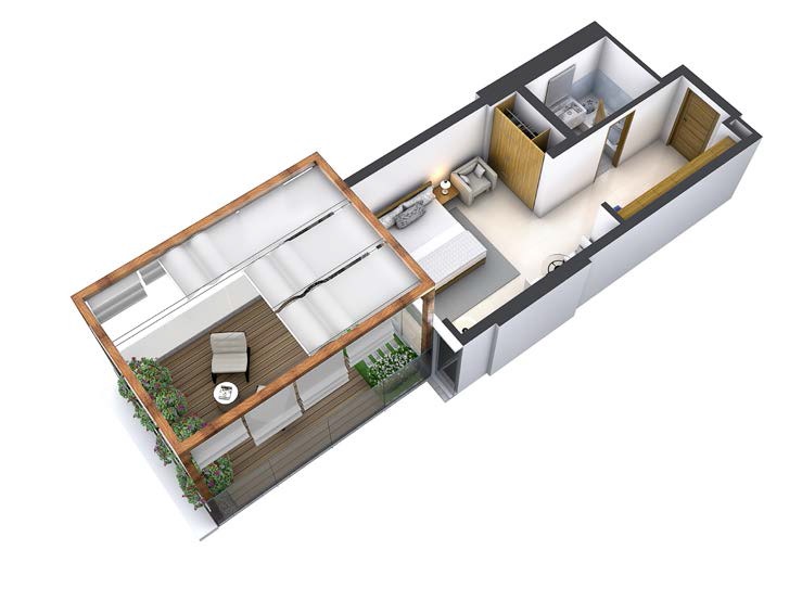 Damac All Seasons Terrace Apartments Studio Layout