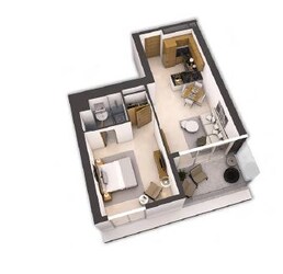 1 Bed 873 Sq. Ft. Apartment in Damac Aykon Heights