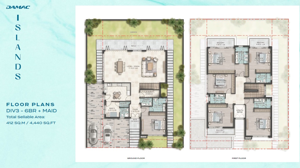 6 Beds 4440 Sq. Ft. Villa in Damac Bali 4