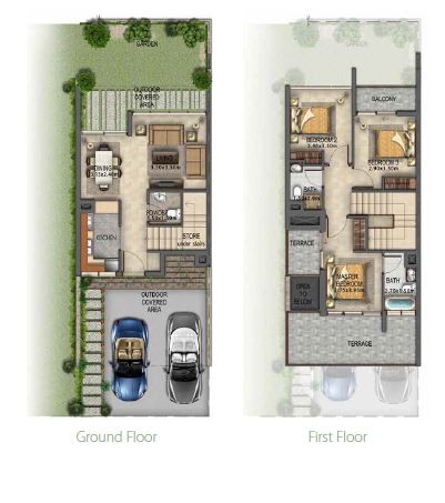 Damac Biela Villas 4 Beds Layout
