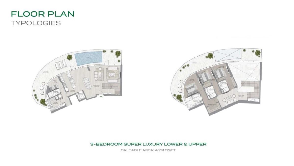 3 Beds 4591 Sq. Ft. Apartment in Damac Canal Crown