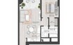 Damac Coral Reef 1 Bed Layout