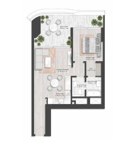 1 Bed 776 Sq. Ft. Apartment in Damac Coral Reef
