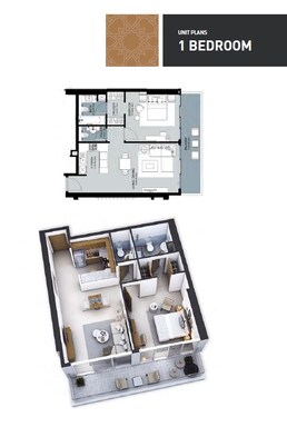1 Bed 676 Sq. Ft. Apartment in Damac Ghalia Constella
