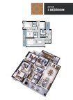 Damac Ghalia Constella 3 Beds Layout