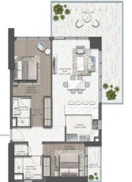 2 Beds 1147 Sq. Ft. Apartment in Damac Golf Greens