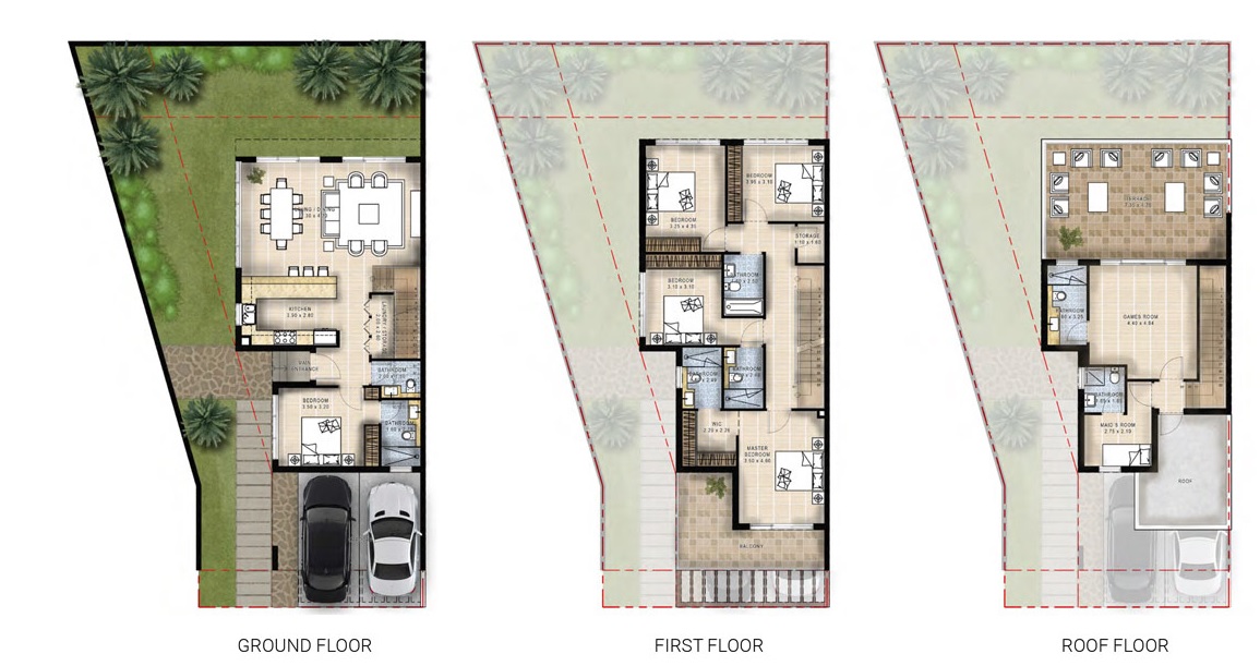 6 Beds 4634 Sq. Ft. Villa in Damac Greenwoods Phase 2