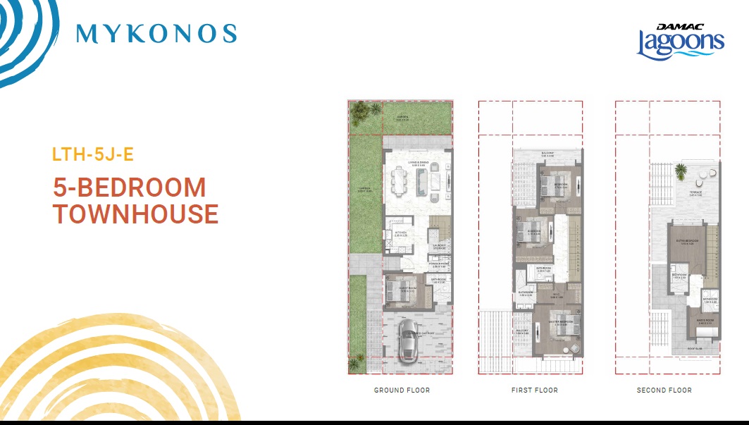 5 Beds 3377 Sq. Ft. Townhouse in Damac Lagoons Mykonos