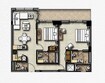 Damac Maison Majestine 2 Beds Layout