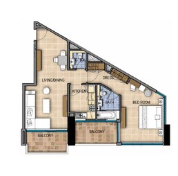 1 Bed 1284 Sq. Ft. Apartment in Damac Maison Prive