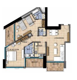 2 Beds 1968 Sq. Ft. Apartment in Damac Maison Prive