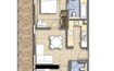Damac Merano Tower 2 Beds Layout