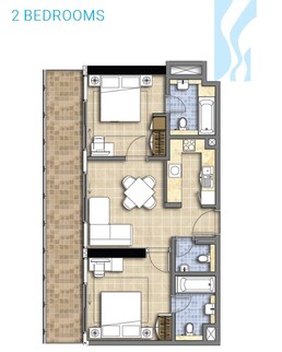 2 Beds 892 Sq. Ft. Apartment in Damac Merano Tower