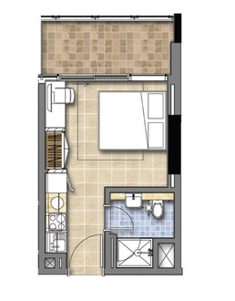 332 Sq. Ft. Studio in Damac Merano Tower