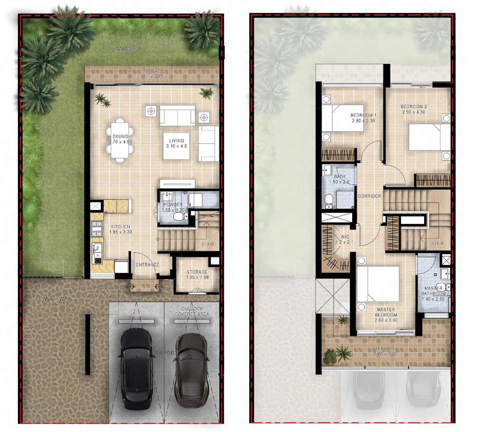 3 Beds 1782 Sq. Ft. Villa in Damac Premier Villas