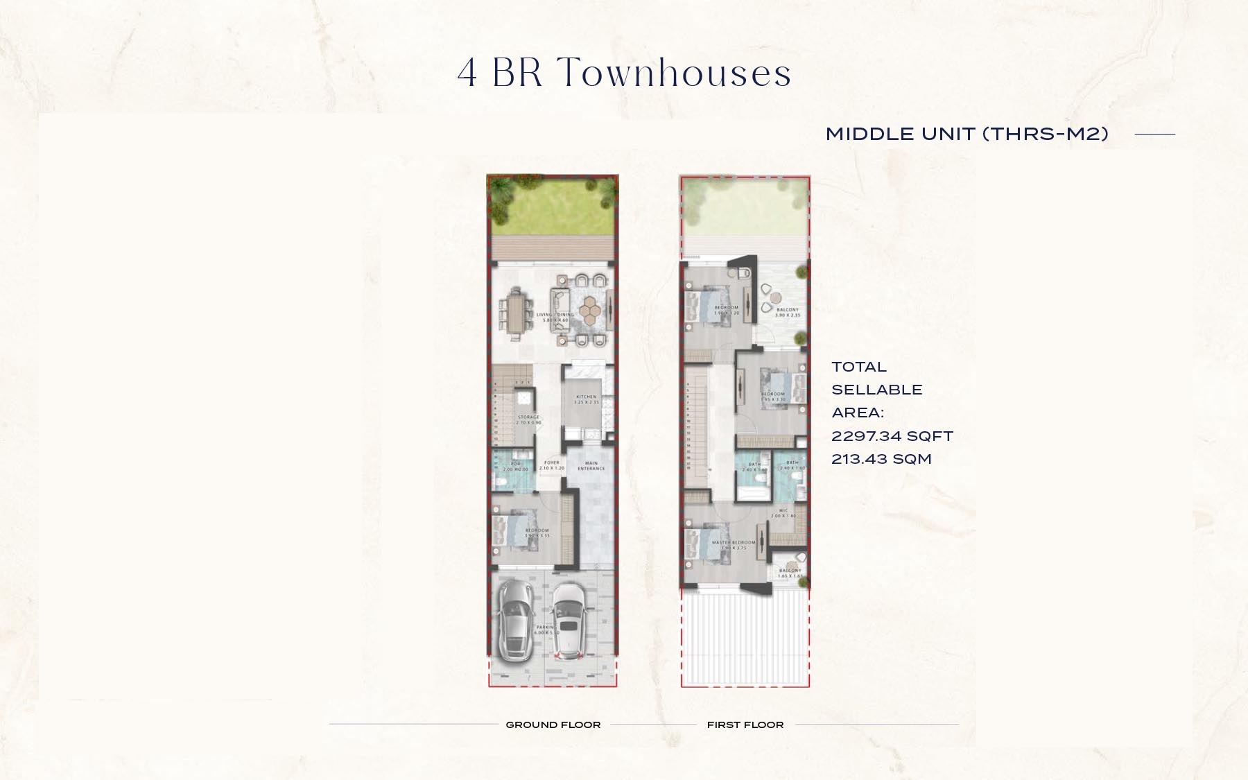 Damac Riverside IVY 4 Beds Layout