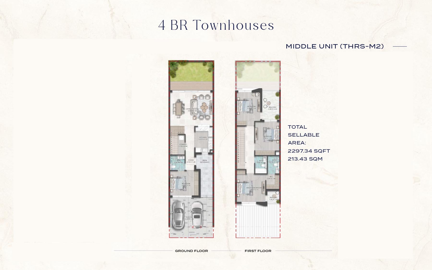 Damac Sage 4 Beds Layout
