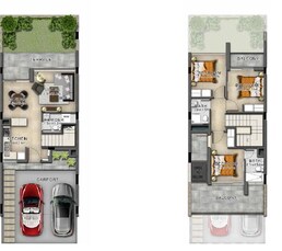 3 Beds 1703 Sq. Ft. Villa in Damac Sahara Villas