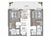 Damac Seacrest 2 Beds Layout