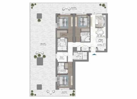 3 Beds 2842 Sq. Ft. Apartment in Damac Seacrest