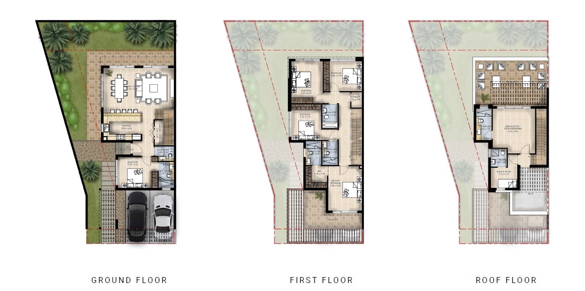 Damac The Legends 5 Beds Layout