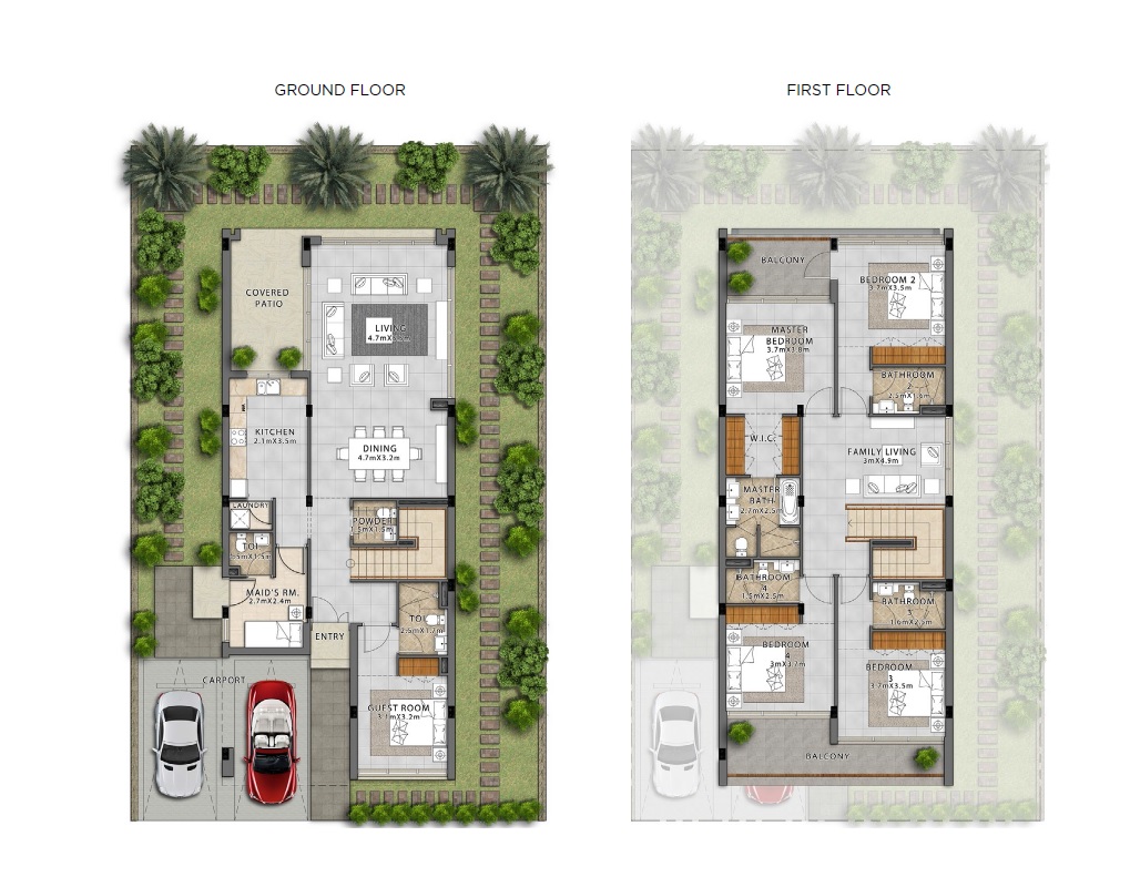 Damac Veneto Villas 5 Beds Layout
