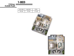 1 Bed 474 Sq. Ft. Apartment in Damac Vera Residences