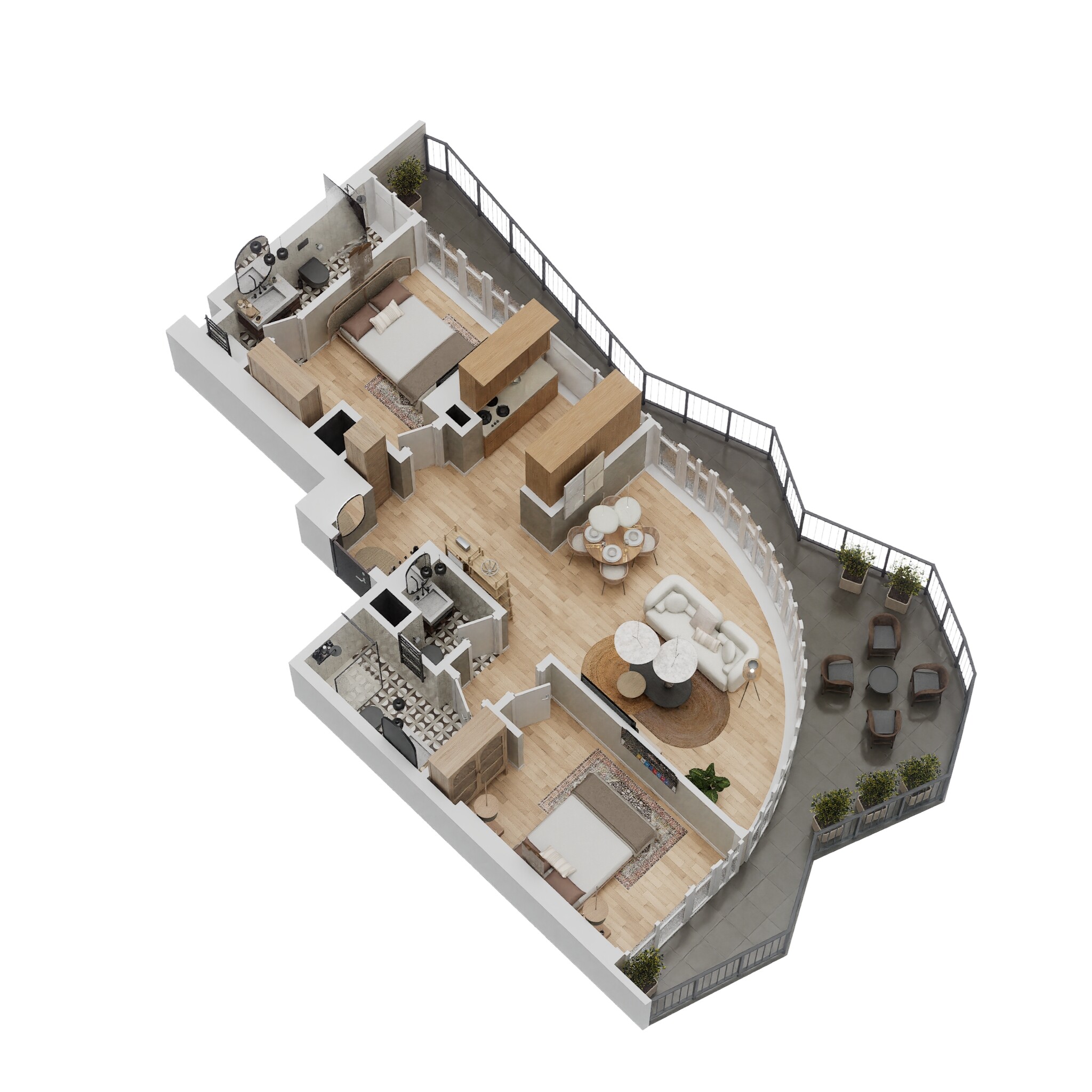 2 Beds 1469 Sq. Ft. Apartment in Damac Volta