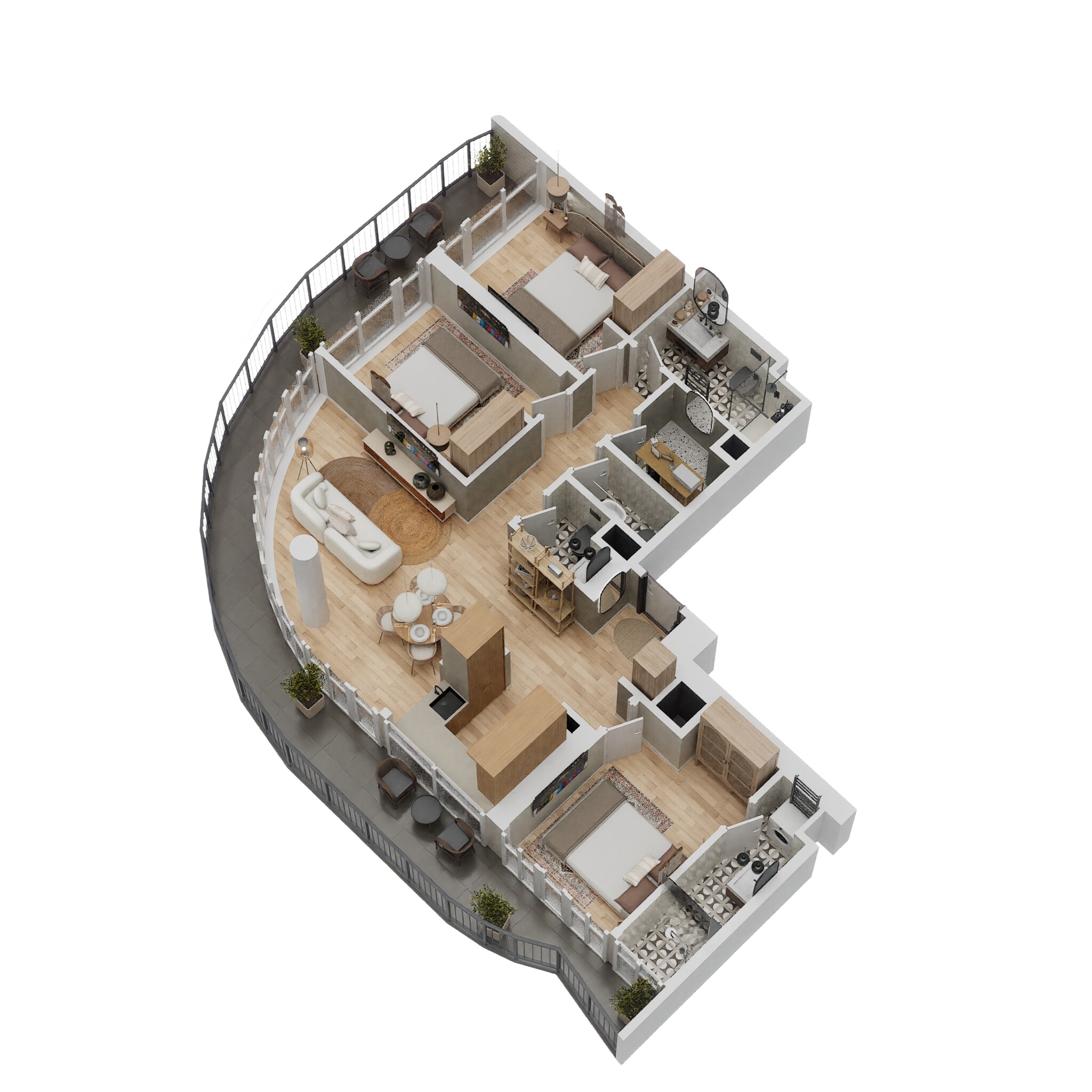 3 Beds 1785 Sq. Ft. Apartment in Damac Volta