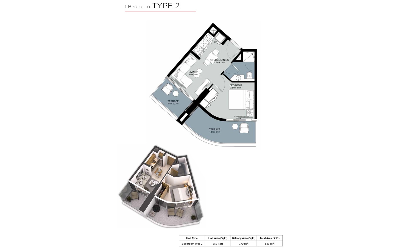 Damac Z Possible 1 Bed Layout