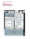 Damac Zada Residences 1 Bed Layout