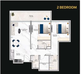 2 Beds 1000 Sq. Ft. Apartment in Danube Aspirz