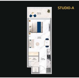 376 Sq. Ft. Studio in Danube Aspirz