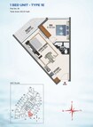 Danube Bayz 1 Bed Layout