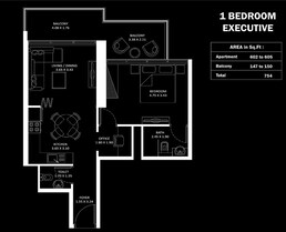 1 Bed 754 Sq. Ft. Apartment in Danube Elitz 2