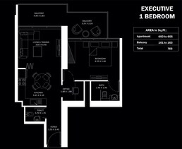 1 Bed 766 Sq. Ft. Apartment in Danube Elitz 3