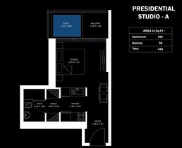 448 Sq. Ft. Studio in Danube Elitz 3