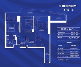 2 Beds 1177 Sq. Ft. Apartment in Danube Fashionz Apartments