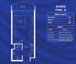 347 Sq. Ft. Studio in Danube Fashionz Apartments