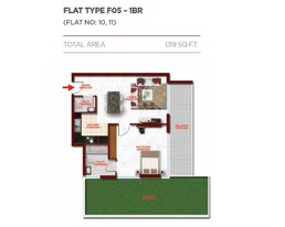 1 Bed 1119 Sq. Ft. Apartment in Danube Glitz