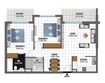 Danube Jewelz 2 Beds Layout