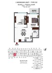 Danube Lawnz 1 Bed Layout