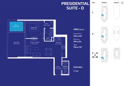 1 Bed 737 Sq. Ft. Apartment in Danube Oceanz
