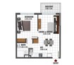 Danube SKYZ Residences 1 Bed Layout