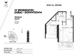 1 Bed 705 Sq. Ft. Apartment in Dar Al W Residences